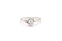 53 Bague Années 50 en or blanc 18 carats et diamant 58 Facettes 22910