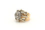 52 Art Déco - Bague en or jaune et blanc 18 carats et diamants 58 Facettes 17664