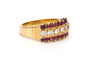 50 Bague contemporaine en or jaune 18 carats, rubis et diamants 58 Facettes 18669