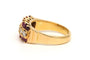 50 Bague contemporaine en or jaune 18 carats, rubis et diamants 58 Facettes 18669