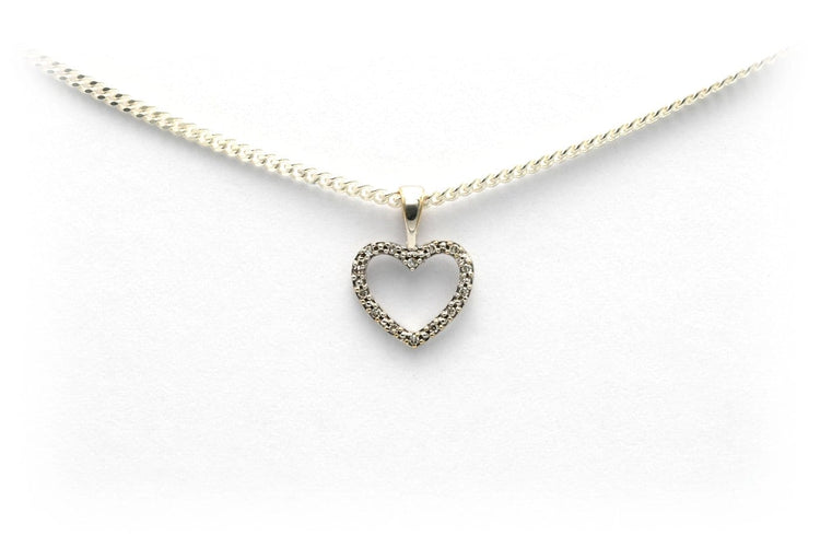 Pendentif contemporain en or blanc 18 carats et diamants 58 Facettes 23045