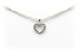 Pendentif contemporain en or blanc 18 carats et diamants 58 Facettes 23045