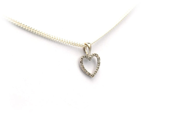 Pendentif contemporain en or blanc 18 carats et diamants 58 Facettes 23045