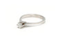 56 Solitaire années 70 - Bague en or blanc et diamant 58 Facettes 22907