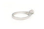 56 Solitaire années 70 - Bague en or blanc et diamant 58 Facettes 22907