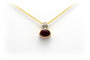 Pendentif contemporain en or jaune et blanc 18 carats, tourmaline et diamants 58 Facettes 18568