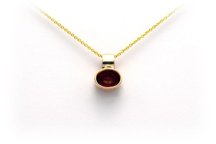 Pendentif contemporain en or jaune et blanc 18 carats, tourmaline et diamants 58 Facettes 18568