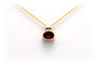 Pendentif contemporain en or jaune et blanc 18 carats, tourmaline et diamants 58 Facettes 18568