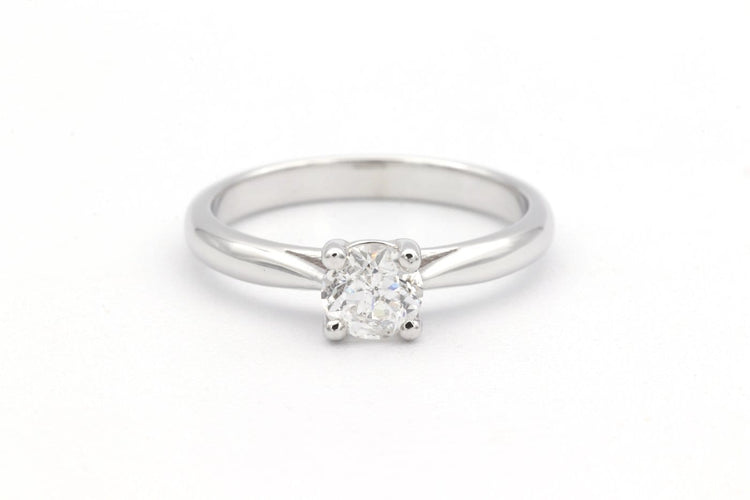 52 Solitaire contemporain - Bague en or blanc et diamant 58 Facettes 23064
