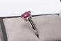 52 Bague contemporaine en or blanc 18 carats et rubis 58 Facettes 19408
