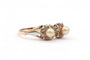51 Art Déco - Bague en or jaune et blanc, perles fines et diamants 58 Facettes 18911