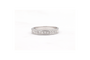 54 Alliance demi-américaine en or blanc 18 carats et diamants princesse 58 Facettes 19364