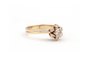 54 Bague contemporaine en or jaune 18 carats et diamants 0,48 ct 58 Facettes 23065