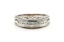 53 Bague contemporaine en or blanc 18 carats et diamants baguette 58 Facettes 19457