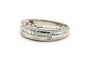 53 Bague contemporaine en or blanc 18 carats et diamants baguette 58 Facettes 19457