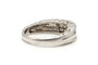53 Bague contemporaine en or blanc 18 carats et diamants baguette 58 Facettes 19457