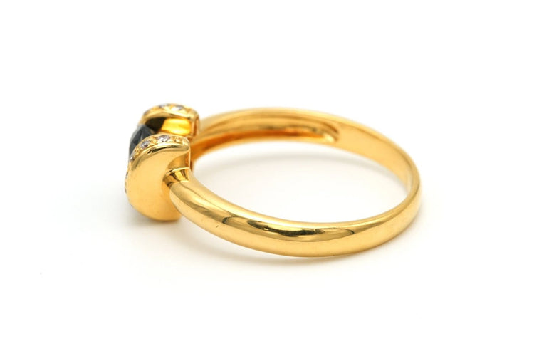 59 Années 70 - Bague en or jaune, saphir et diamants 58 Facettes 19774