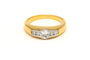 58 Bague contemporaine en or jaune et blanc 18 carats et diamants 58 Facettes B647