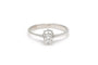 52 Bague contemporaine en or blanc 18 carats et diamant 58 Facettes 19786