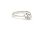 52 Bague contemporaine en or blanc 18 carats et diamant 58 Facettes 19786