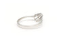 52 Bague contemporaine en or blanc 18 carats et diamant 58 Facettes 19786