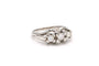 53 Art Déco - Bague en or blanc 18 carats et diamants 58 Facettes 20428