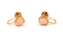 Boucles d'oreilles contemporaines en or jaune 14 carats et corail 58 Facettes 20547