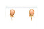 Boucles d'oreilles contemporaines en or jaune 14 carats et corail 58 Facettes 20547