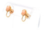 Boucles d'oreilles contemporaines en or jaune 14 carats et corail 58 Facettes 20547