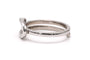 54 Bague contemporaine en or blanc et diamants taille brillant 58 Facettes B755