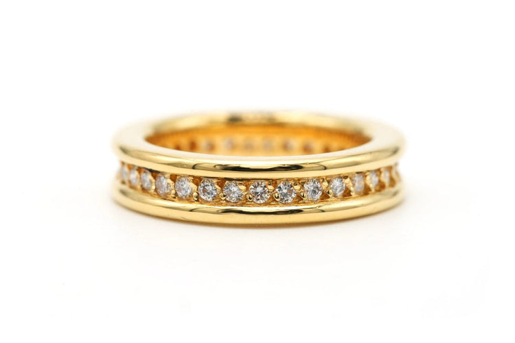 50 Bague contemporaine en or jaune 18 carats et diamants 58 Facettes 23256