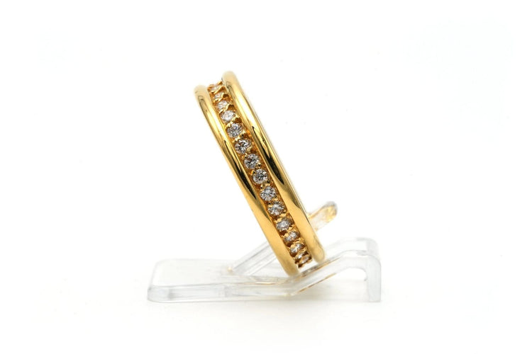 50 Bague contemporaine en or jaune 18 carats et diamants 58 Facettes 23256