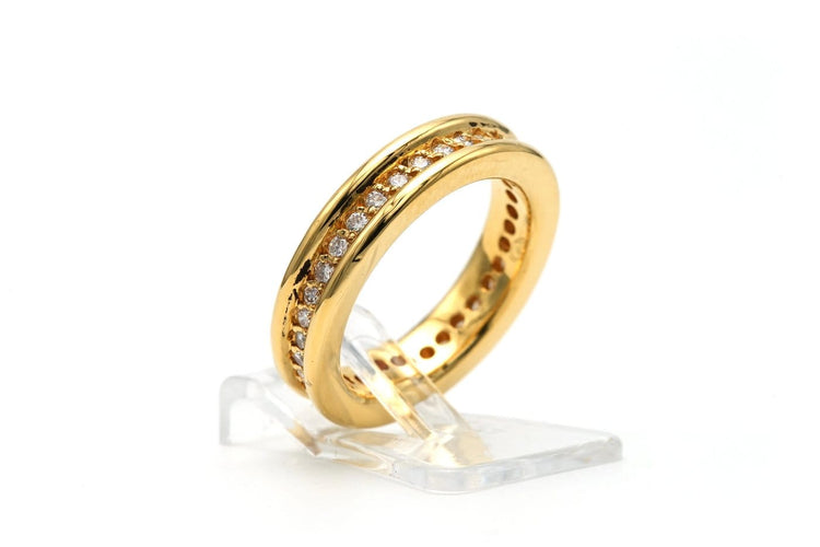 50 Bague contemporaine en or jaune 18 carats et diamants 58 Facettes 23256
