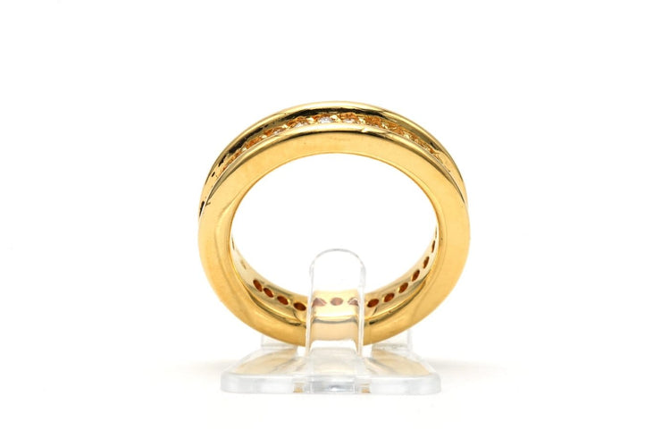 50 Bague contemporaine en or jaune 18 carats et diamants 58 Facettes 23256
