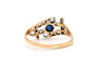 56 Bague Art Nouveau en or jaune et blanc 18 carats, saphir et diamants 58 Facettes 23385