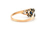 56 Bague Art Nouveau en or jaune et blanc 18 carats, saphir et diamants 58 Facettes 23385