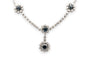 Années 70 - Collier en or blanc, saphirs et diamants 58 Facettes 23301