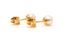 Boucles d'oreilles en or jaune 18 carats et perles 58 Facettes 23332