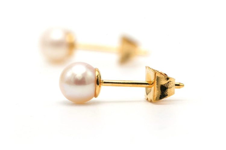 Boucles d'oreilles en or jaune 18 carats et perles 58 Facettes 23332