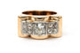 57 Art Déco - Bague en or jaune et blanc 18 carats et diamants 58 Facettes 23290