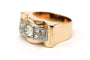 57 Art Déco - Bague en or jaune et blanc 18 carats et diamants 58 Facettes 23290