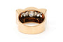 57 Art Déco - Bague en or jaune et blanc 18 carats et diamants 58 Facettes 23290