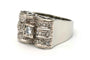 52 Art Déco - Bague en or blanc 18 carats et diamants 58 Facettes 23386