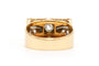 60 Art Déco - Bague en or jaune et blanc 18 carats et diamants taille rose 58 Facettes 23502