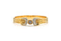56 Bague contemporaine en or jaune 18 ct et diamant taille brillant 58 Facettes 23544