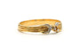 56 Bague contemporaine en or jaune 18 ct et diamant taille brillant 58 Facettes 23544