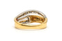 55 Bague contemporaine en or jaune et blanc 18 carats, diamants 58 Facettes B816