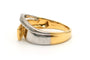 55 Bague contemporaine en or jaune et blanc 18 carats, diamants 58 Facettes B816