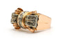 53 Art Déco - Bague en or jaune 18 carats et diamants 58 Facettes 23520