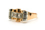 56 Art déco - Bague en or jaune et blanc 18 carats et diamants 58 Facettes 22767